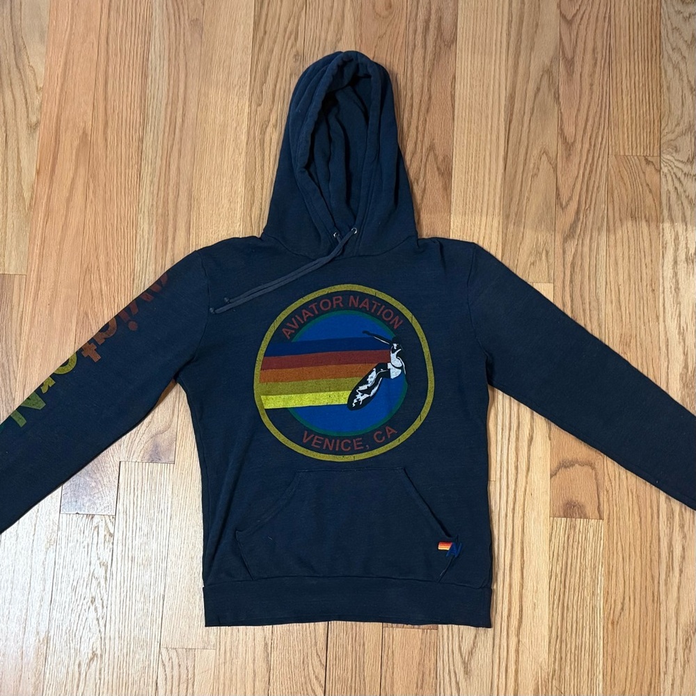 Aviator Nation Navy w Rainbow Women’s Hoodie